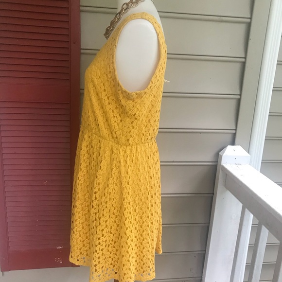 Red Camel Mustard Dress L jr. FREE SHIP - Picture 2 of 4